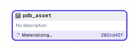 pdb Asset Running